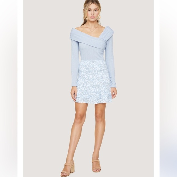 Lost And Wander DRIFT AWAY TOP Baby Blue Sz Small - Picture 12 of 12